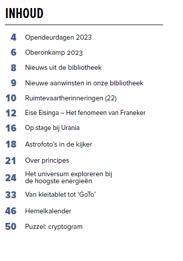 Inhoudstafel