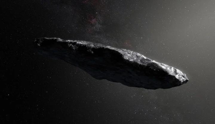 Een artistieke indruk van 'Oumuamua